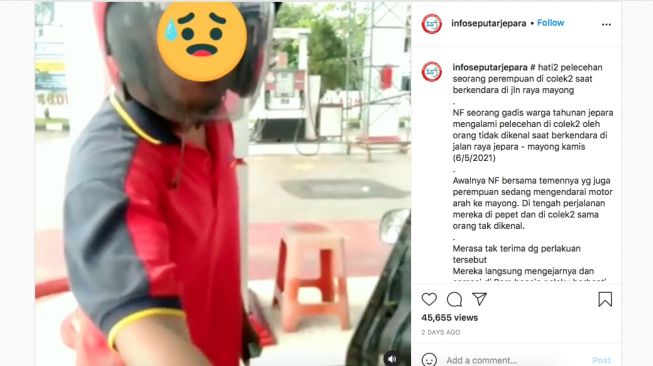 Duh! Gadis Jepara ini Dilecehkan Saat Berkendara, Warganet Geram