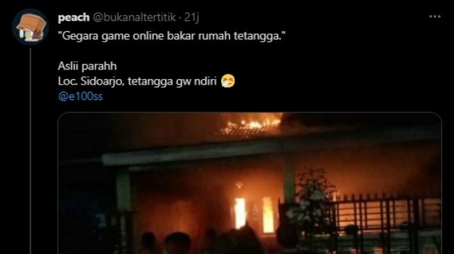 Parah, Gegara Game Online Bocah Kelas 2 SMP Bakar Rumah Tetangga