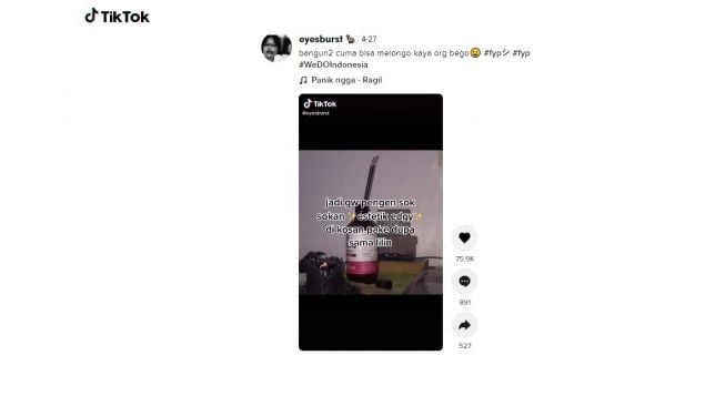 Hampir kebakaran karena aroma terapi. [TikTok]