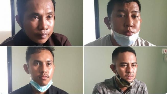 Wajah debt collector pengeroyok Serda Nurhadi. Foto Twitter @Namaku_Mei