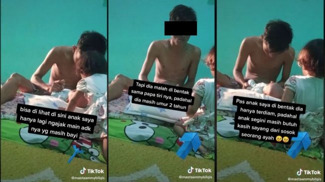 Curhat Ibu Pisah dari Suami, Tak Tega Lihat Anak Kandung Dibentak Ayah Tiri (tiktok.com/@mastaammybilqis)