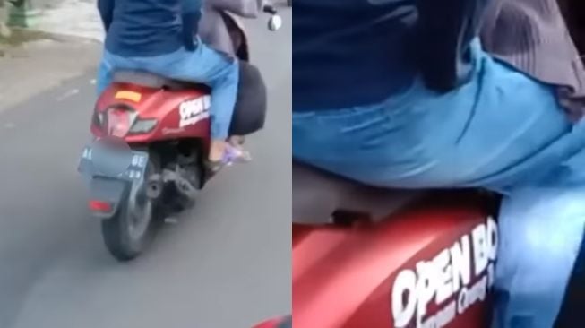 Viral Wanita Berhijab Naik Scoopy Bertuliskan Open BO, Tuai Sindiran Pedas