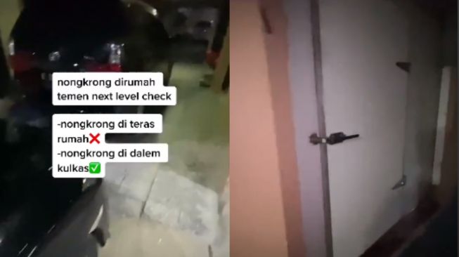 Nongkrong dalam kulkas. (Tiktok/@daneasts)