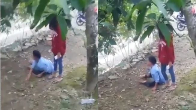 Viral Video Anak Tega Dorong Orang Tua Sampai Tersungkur, Warganet Emosi