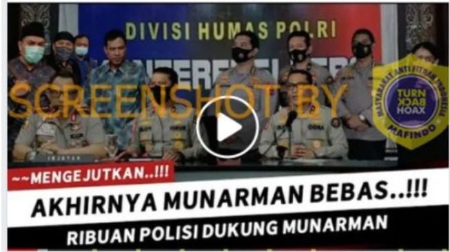 CEK FAKTA: Benarkah Munarman Akhirnya Dibebaskan, Didukung Para Polisi?