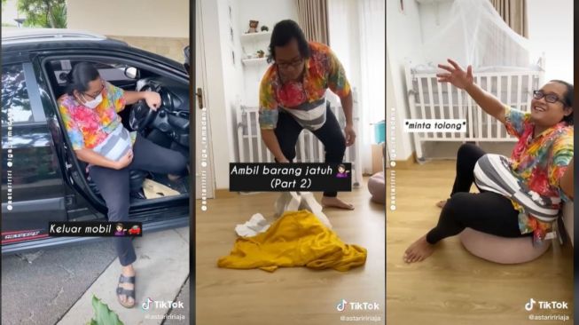 Pria Coba Simulasi Hamil Pakai Semangka, Banjir Pujian (tiktok.com/@astariririaja)