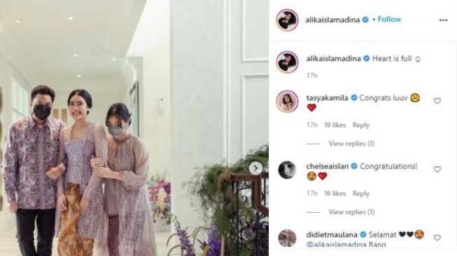 Artis yang dikabarkan menikah selepas lebaran. (Instagram/alikaislamadina)