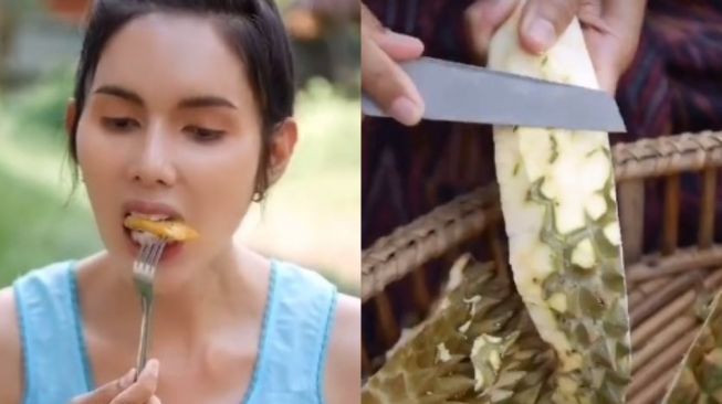 Bikin Geleng Kepala, Wanita Cantik Ini Jadi Perhatian Gara-gara Durian
