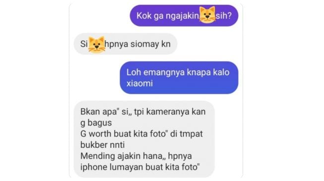 Tak diajak bukber karena HP bukan iPhone (twitter.com/@AREAJULID)