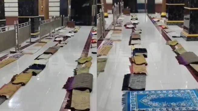 Viral Emak-emak Kapling Masjid Demi Salat Idul Fitri, 'Investasi Akhirat'