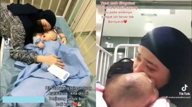 Bayi Terbaring Sakit Gangguan Hati, Tangisan Sedih Ibu Bikin Pilu