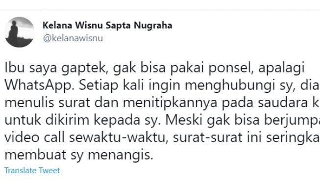 Kisah Ibu Gaptek Rajin Kirim Surat ke Anak di Perantauan (Twitter/Kelanawisnu)