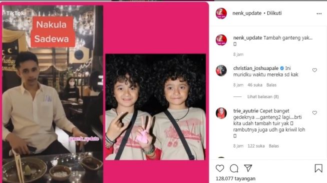 Unggahan soal Nakula dan Sadewa [Instagram/@nenk_update]