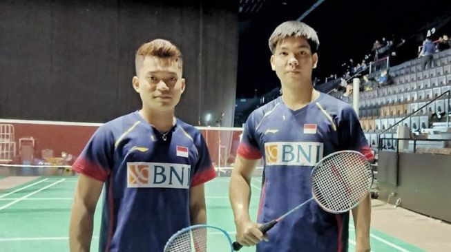 Ganda putra Leo Rolly Carnando/Daniel Marthin lolos ke babak kedua Swiss Open 2021 setelah mengalahkan Eloi Adam/Julien Maio dari Prancis 21-12, 21-10, Rabu malam waktu setempat. ANTARA/Dok-PP PBSI/am.