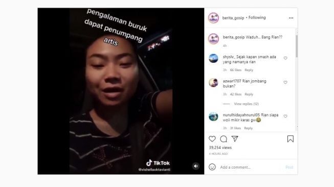 Viral wanita mengaku pernah antar personel SM*SH.[Instagram/berita_gosip]