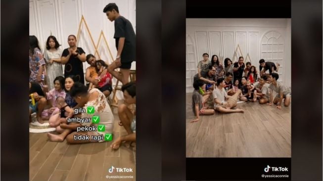 Viral Foto Keluarga Konsep Compang-camping (tiktok.com/@yessicaconnie)