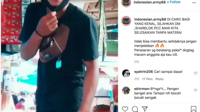 ABG ini menjelekan palistina di tengah gempuran israel. [Instagram]