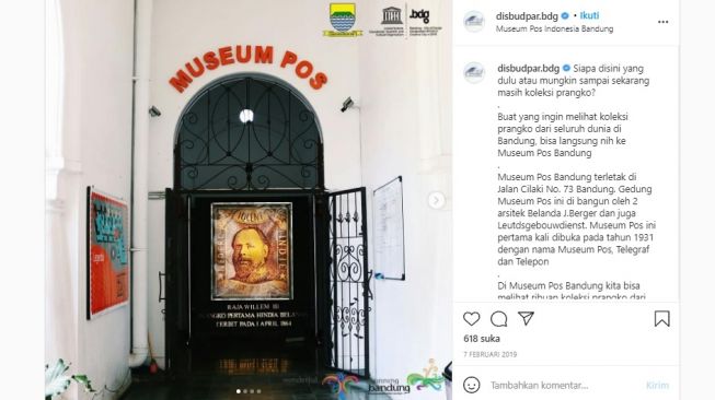 Museum Pos Indonesia (instagram/disbudpar.bdg)