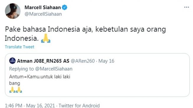 Mualaf Marcell Siahaan Bingung Dipanggil Antum