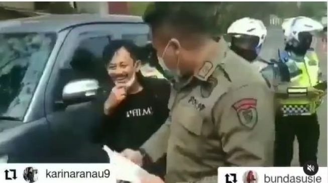 Umbar Senyum Saat Dicegat Prokes, Epy Kusnandar Tuai Pujian Netizen. (Dok: Instagram/epy_kusnandar_official)