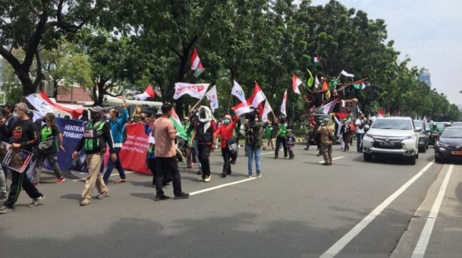 Demo Pro Pelestina, 400 Polisi dan Tentara Jaga Kedubes AS dan Kantor PBB