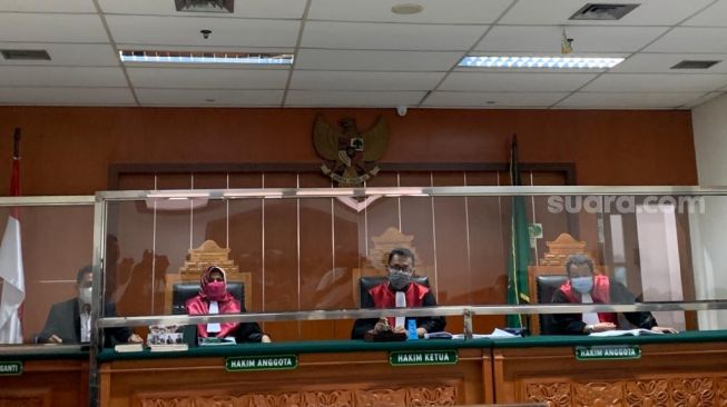 Suasana ruang sidang kasus narkoba Jennifer Jill [Suara.com/Evi Ariska]