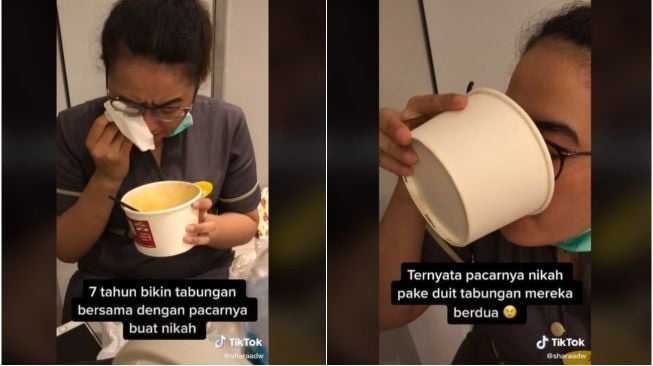 7 Tahun Menabung Bersama, Wanita Ini Ditinggal Nikah Pacar (tiktok.com/@sharaadw)