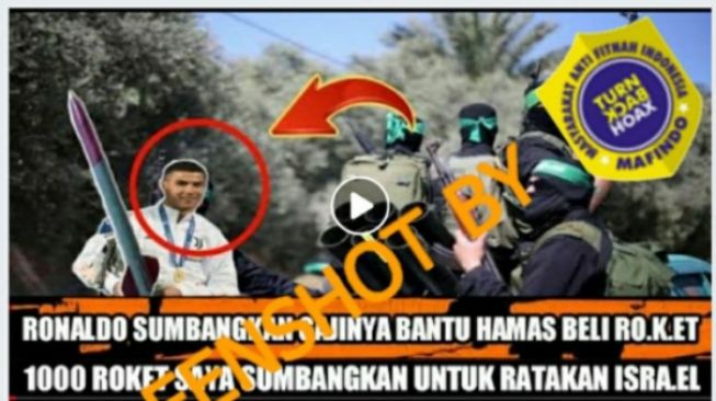 CEK FAKTA: Cristiano Ronaldo Sumbang Gaji Bantu Hamas Beli Roket?