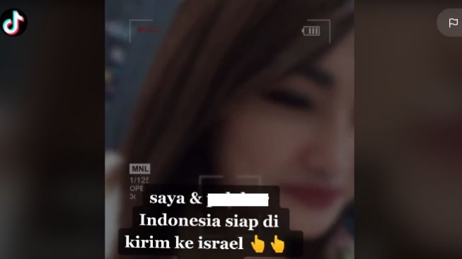 Wanita mengaku siap dikirim ke Israel (tiktok.com/@inggridqueen_)