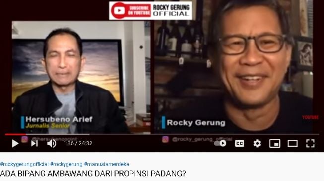 Rocky Gerung bicara soal Jokowi salah sebut Provinsi Padang (youtube.com/RockyGerungOfficial)