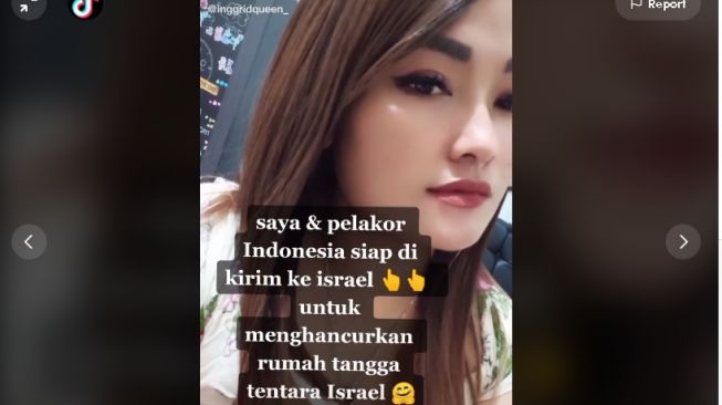 Wanita mengaku siap dikirim ke Israel (tiktok.com/@inggridqueen_)