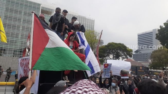 Tuntut Kemerdekaan Palestina, Seribu Massa FPI Geruduk Kedubes AS Siang Ini