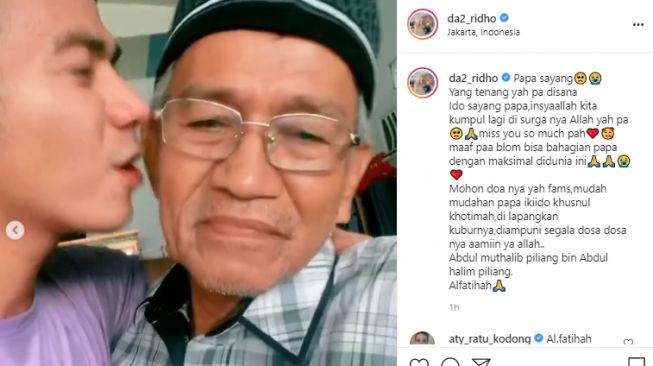 Kedekatan Rizki-Ridho dengan sang ayah. [Instagram]