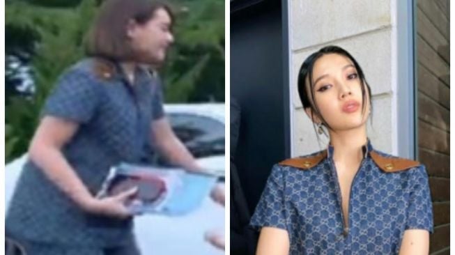 Amanda Manopo kembaran baju dengan seleb dunia. [Kolase]