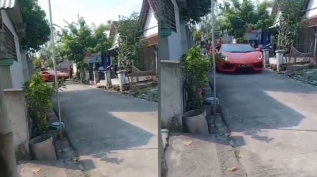 Viral Crazy Rich Mudik Naik Lamborghini, Warga Tanah Kelahiran Auto Melongo