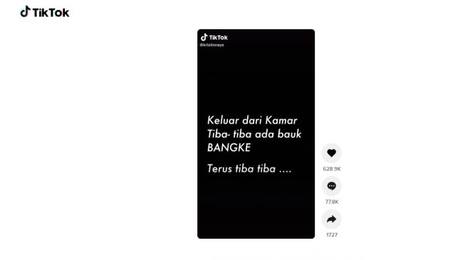 Terungkap asal usul darah mengalir dari atap . [TikTok]