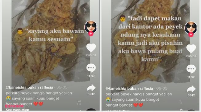 Istri Terharu dengan Perhatian Suami, Padahal Cuma Dibawain Peyek Udang