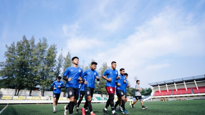 Pemain PSIS Semarang tengah menggelar latihan di Stadion Citarum Kota Semarang. [Dok PSIS]