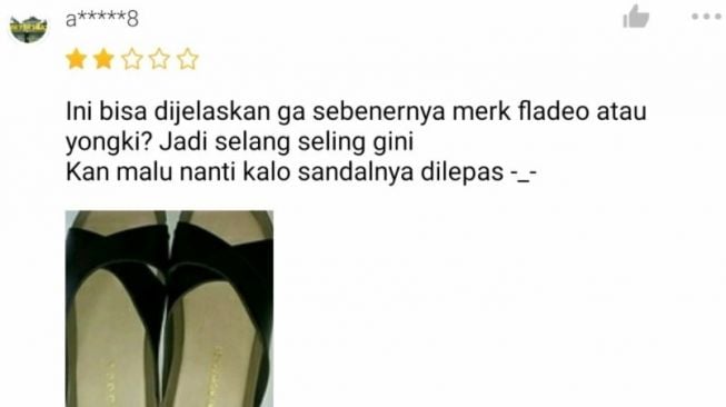 Beli sandal online bikin naik darah. (Twitter/@txtdarionslhop)