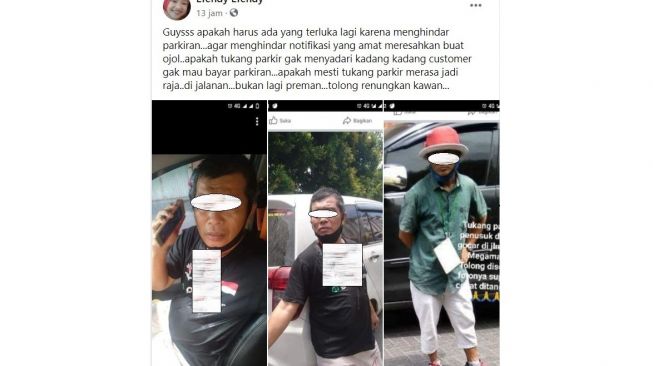 Driver GoCar Koban Penusukan Oknum Jukir (Facebook)