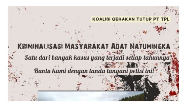 Muncul Petisi Tutup PT TPL, Kembalikan Tanah ke Masyarakat Adat