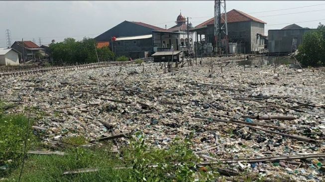 Bikin Miris, Kampung Nelayan di Semarang Dipenuhi Sampah Bak Lautan Plastik