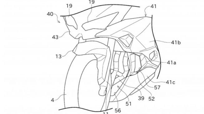 Gambar paten Kawasaki Ninja ZX-4R (Zingnews.vn)