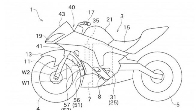 Gambar paten Kawasaki Ninja ZX-4R (Zingnews.vn)