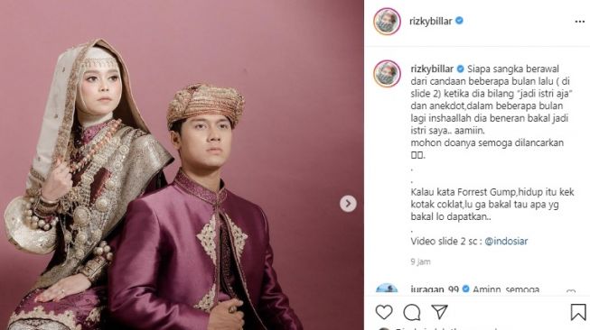 Rizky Billar Umumkan Pernikahan dengan Biduan Pujaan Hatinya