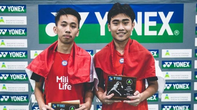 Pasangan ganda putra Muh Putra Erwiansyah/Patra Harapan Rindo Rindo sukses raih gelar juara di Slovenia International 2021 setelah mengalahkan pasangan Denmark William Kryger Boe/Christian Faust Kjær dengan skor 21-13,21-13. (Dok. PB Djarum).