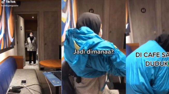 Viral Aksi Wanita Sehat Salat Sambil Duduk di Kursi Kafe, Tuai Perdebatan