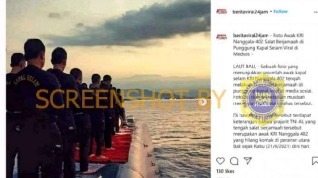 CEK FAKTA: Beredar Foto Awak KRI Nanggala 402 sebelum Hilang, Benarkah?