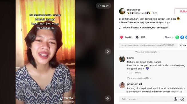 Viral Cara Perawat RSJ Sembuhkan Pasien, Tanyakan Nama Sampai Ingatan Pulih (TikTok/Rsjsurvivor)