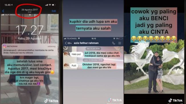 Dulu Benci, Wanita Ini Malah Berakhir Pacaran dengan Teman SMA Sendiri (tiktok.com/@kiranapuput17)